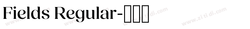 Fields Regular字体转换